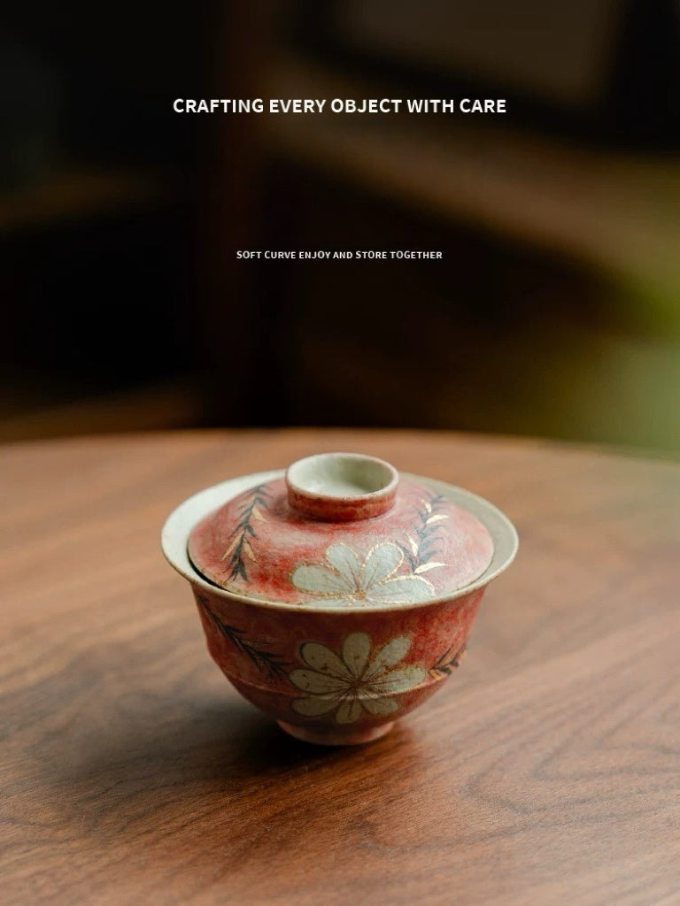 Pomegranate Flame Tea Bowl