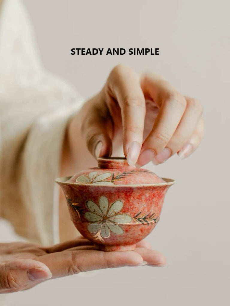 Pomegranate Flame Tea Bowl