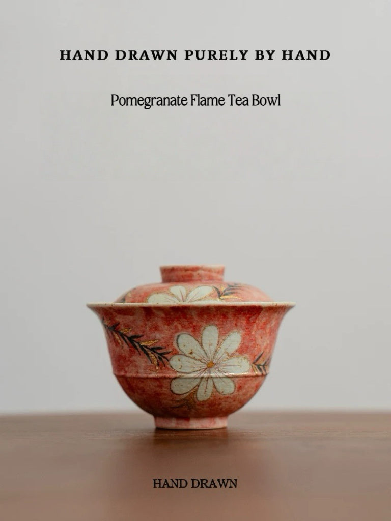 Pomegranate Flame Tea Bowl
